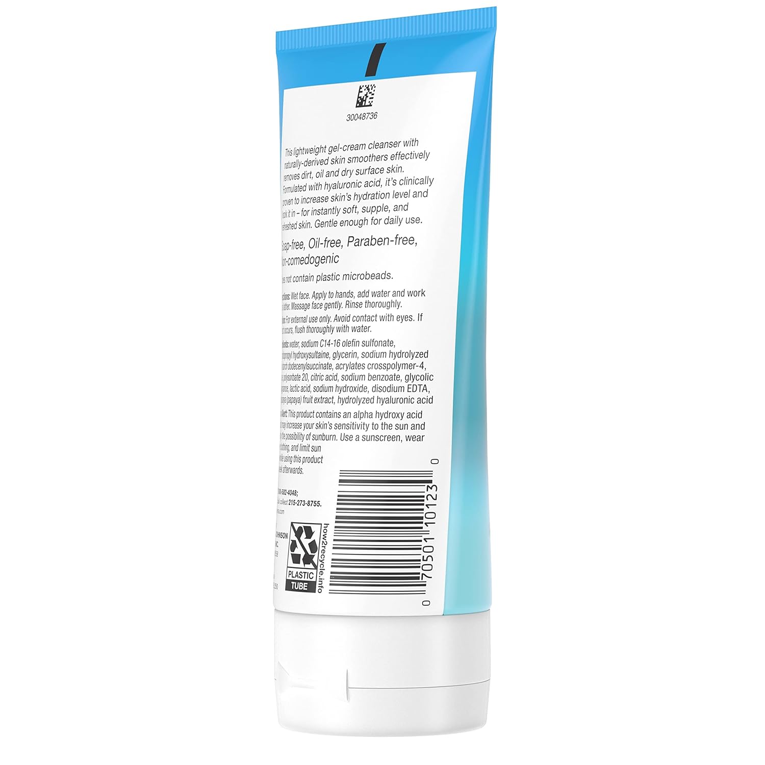 Neutrogena Hydro Boost Daily Cleanser: Gentle exfoliating wash with Hyaluronic Acid.