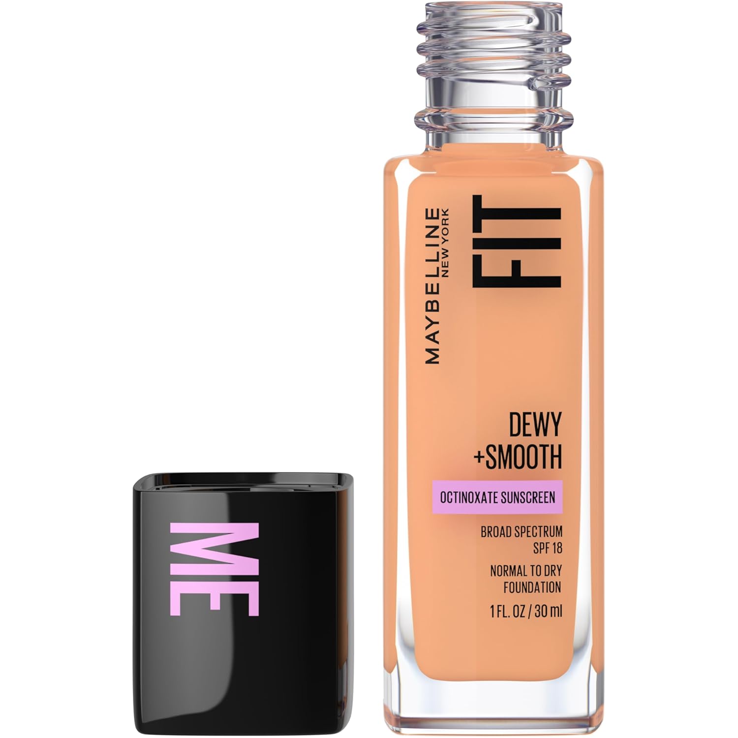 Maybelline Fit Me Dewy + Smooth Foundation – Fair Porcelain, 1 fl oz