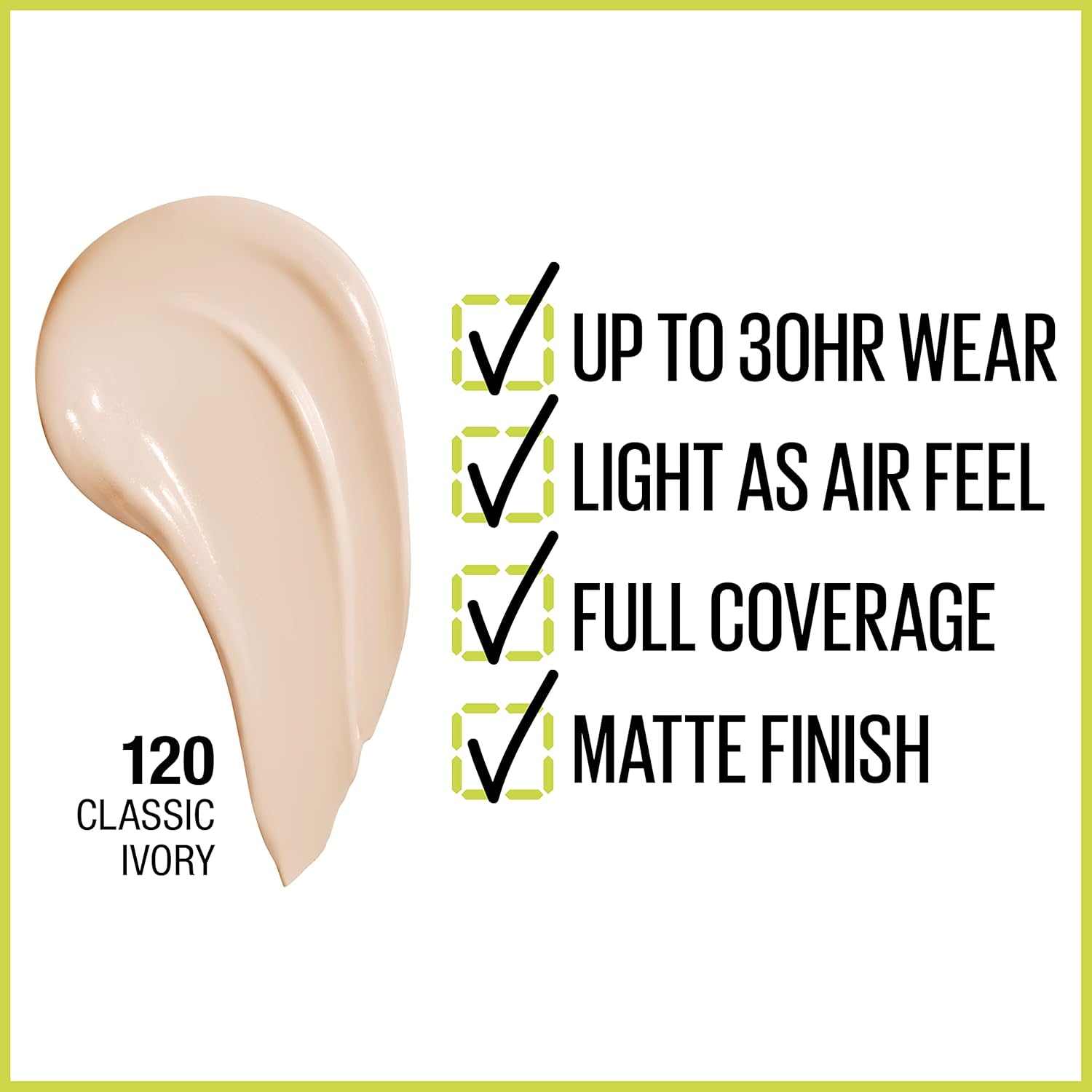 Maybelline Super Stay Full Coverage Foundation – 30HR Matte, 1 fl oz