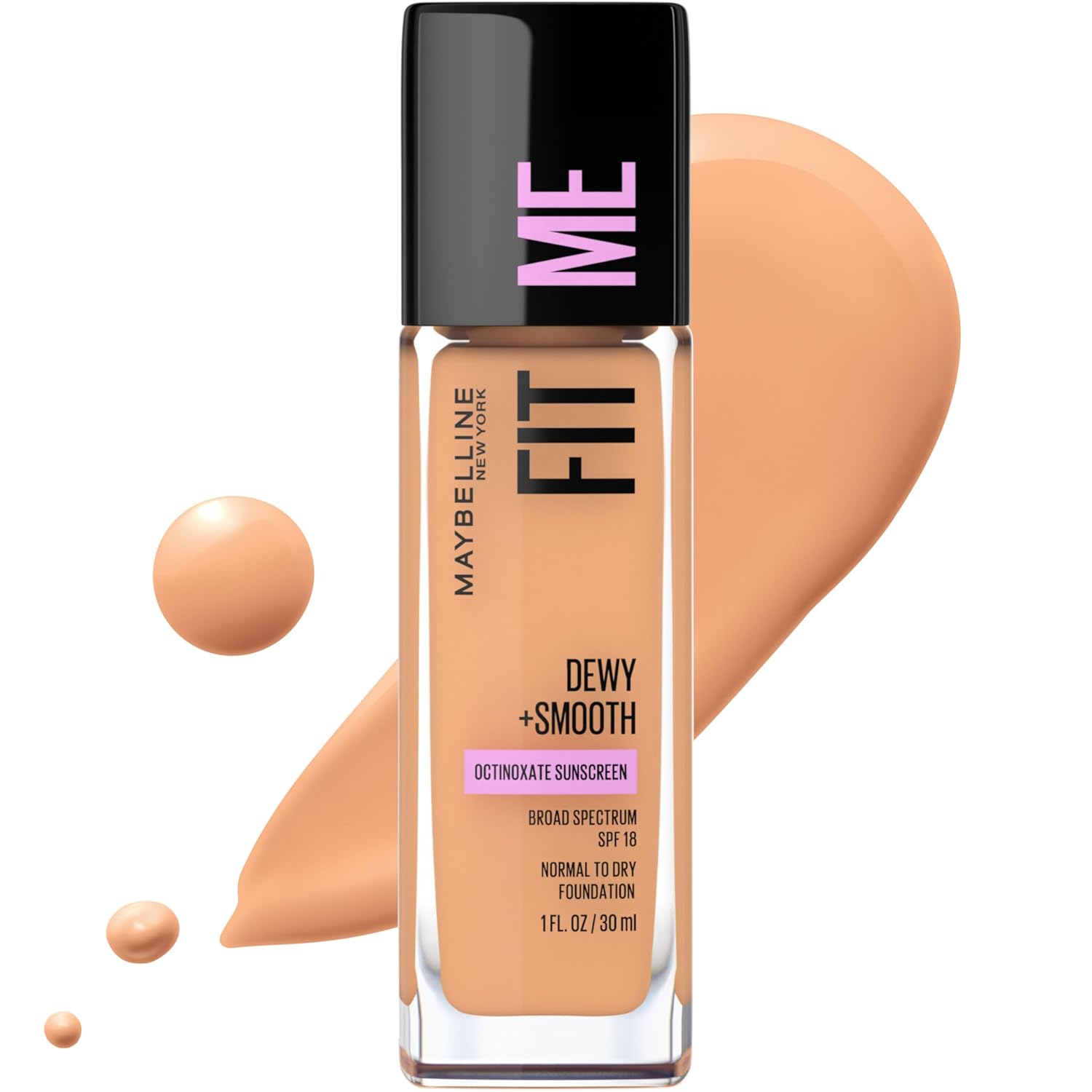 Maybelline Fit Me Dewy + Smooth Foundation – Fair Porcelain, 1 fl oz - Kozmee