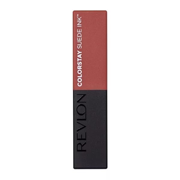REVLON Lipstick, ColorStay Suede Ink, Built-in Primer, Infused with Vitamin E, Waterproof, Smudge-proof, Matte Color, 003 Want It All, 0.09 oz. - Kozmee