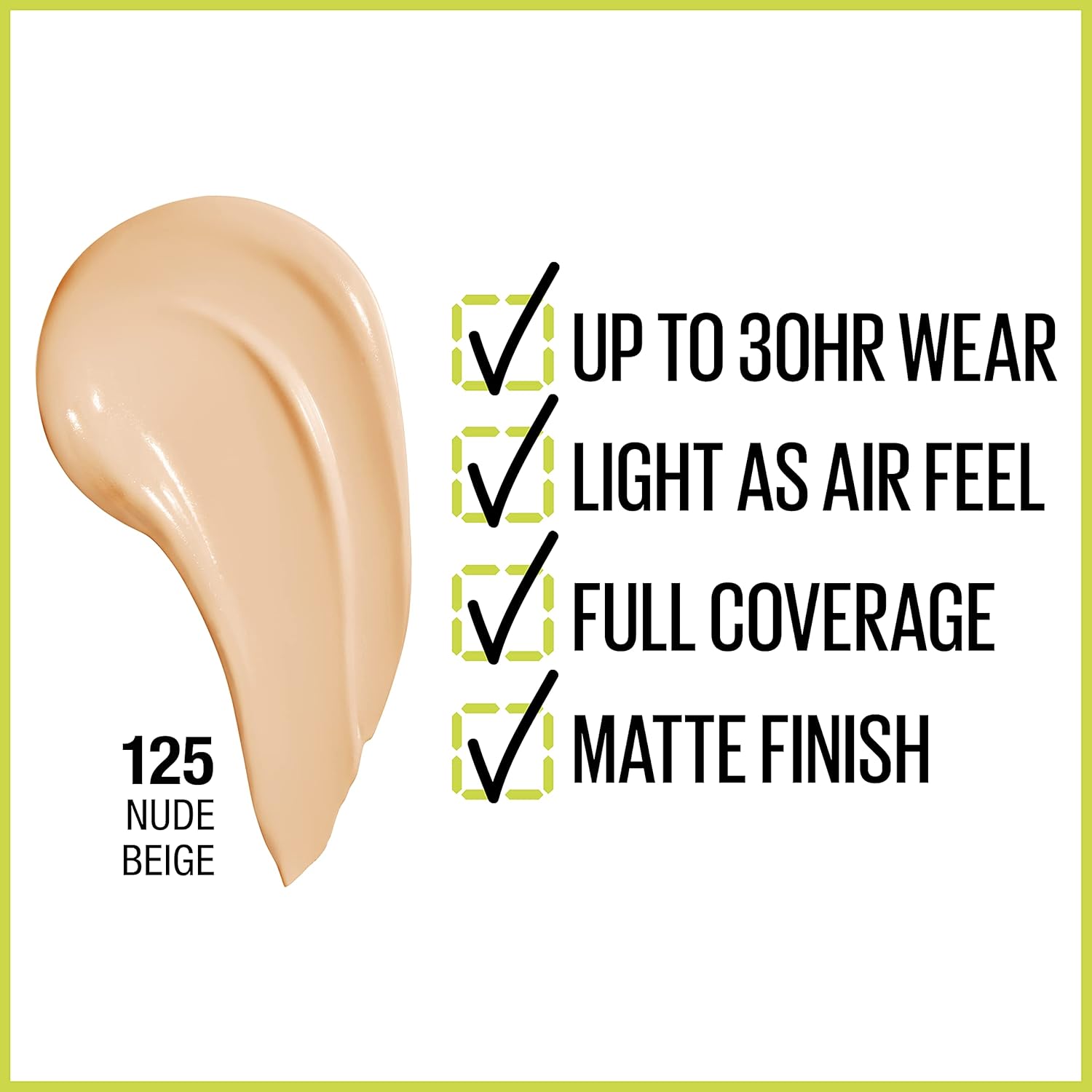 Maybelline Super Stay Full Coverage Foundation – 30HR Matte, 1 fl oz