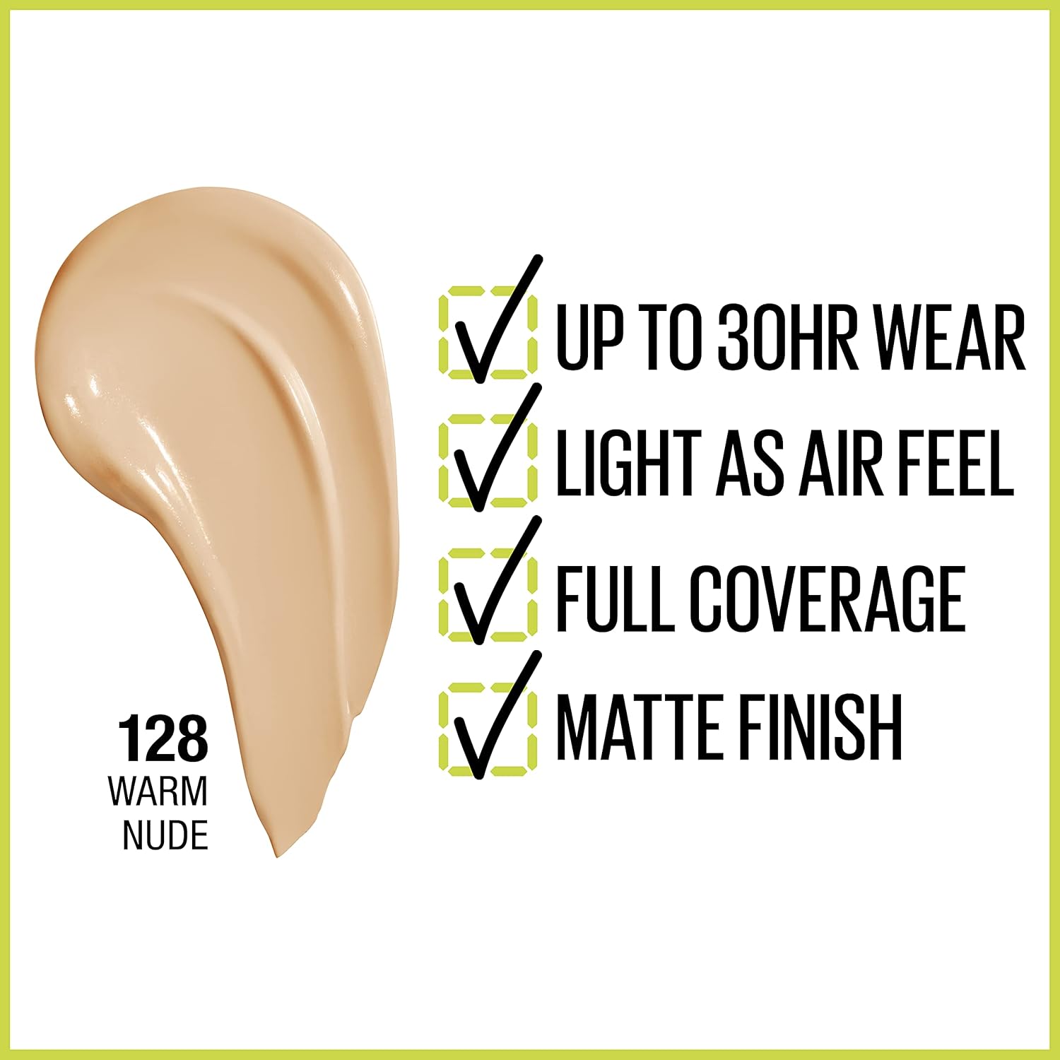 Maybelline Super Stay Full Coverage Foundation – 30HR Matte, 1 fl oz