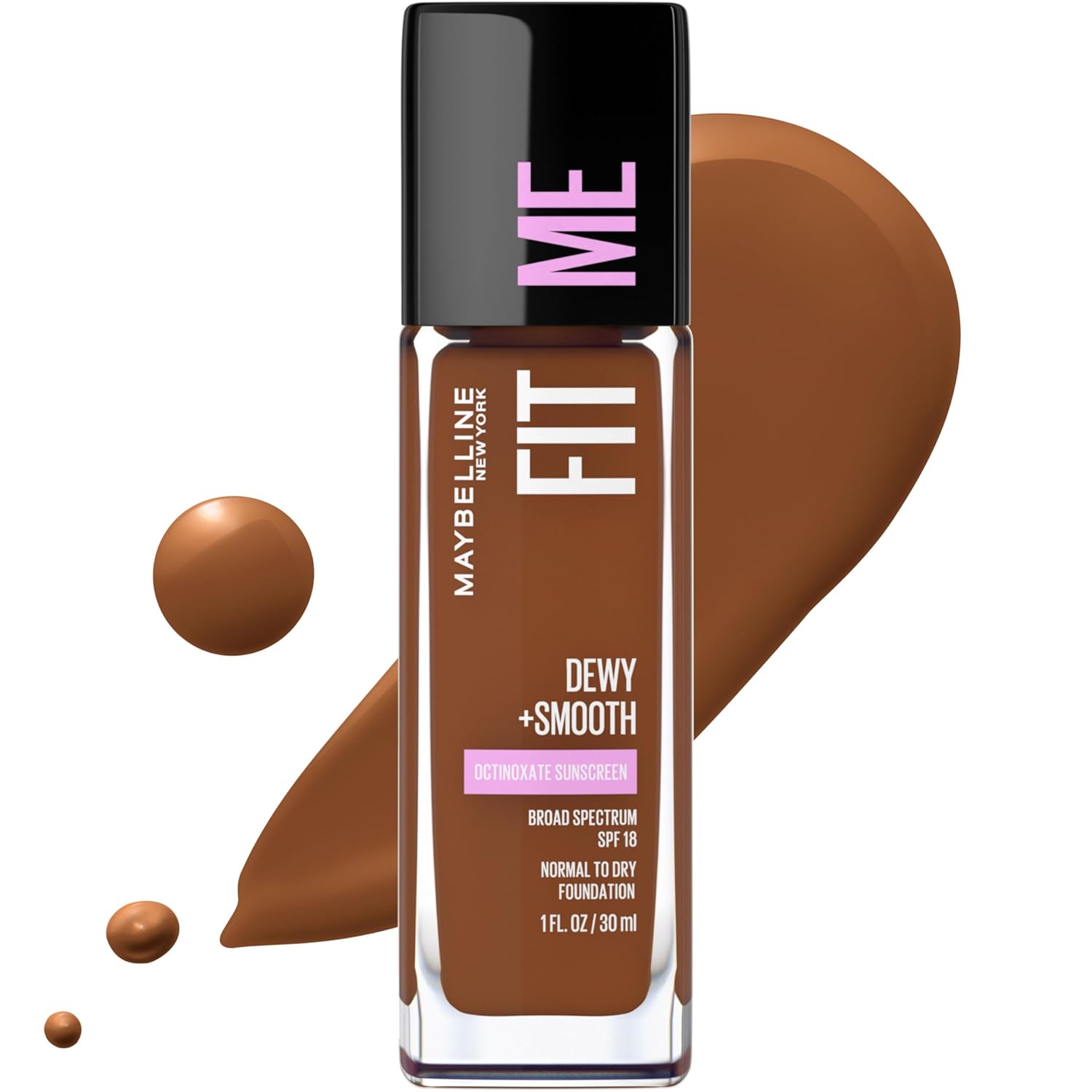Maybelline Fit Me Dewy + Smooth Foundation – Fair Porcelain, 1 fl oz - Kozmee