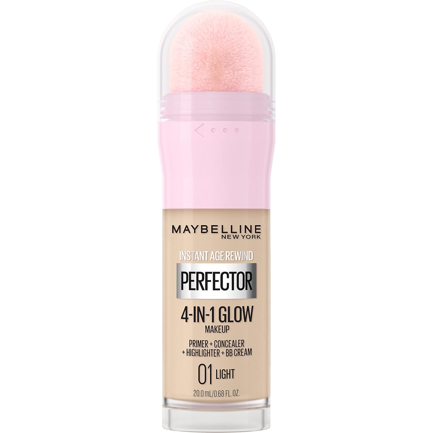 Maybelline Instant Age Rewind Perfection 4-in-1 Glow makeup stick on a white background