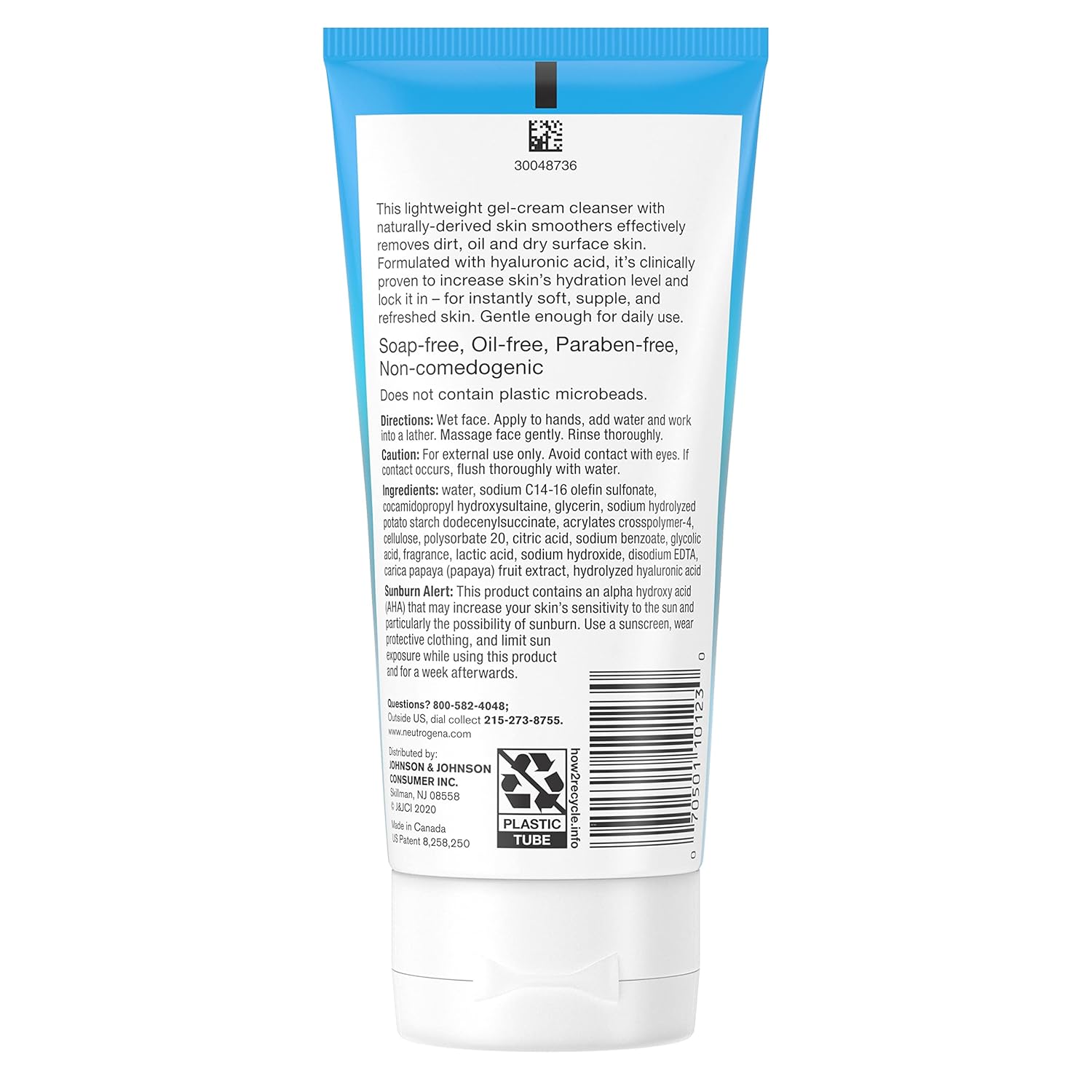 Neutrogena Hydro Boost Daily Cleanser: Gentle exfoliating wash with Hyaluronic Acid.