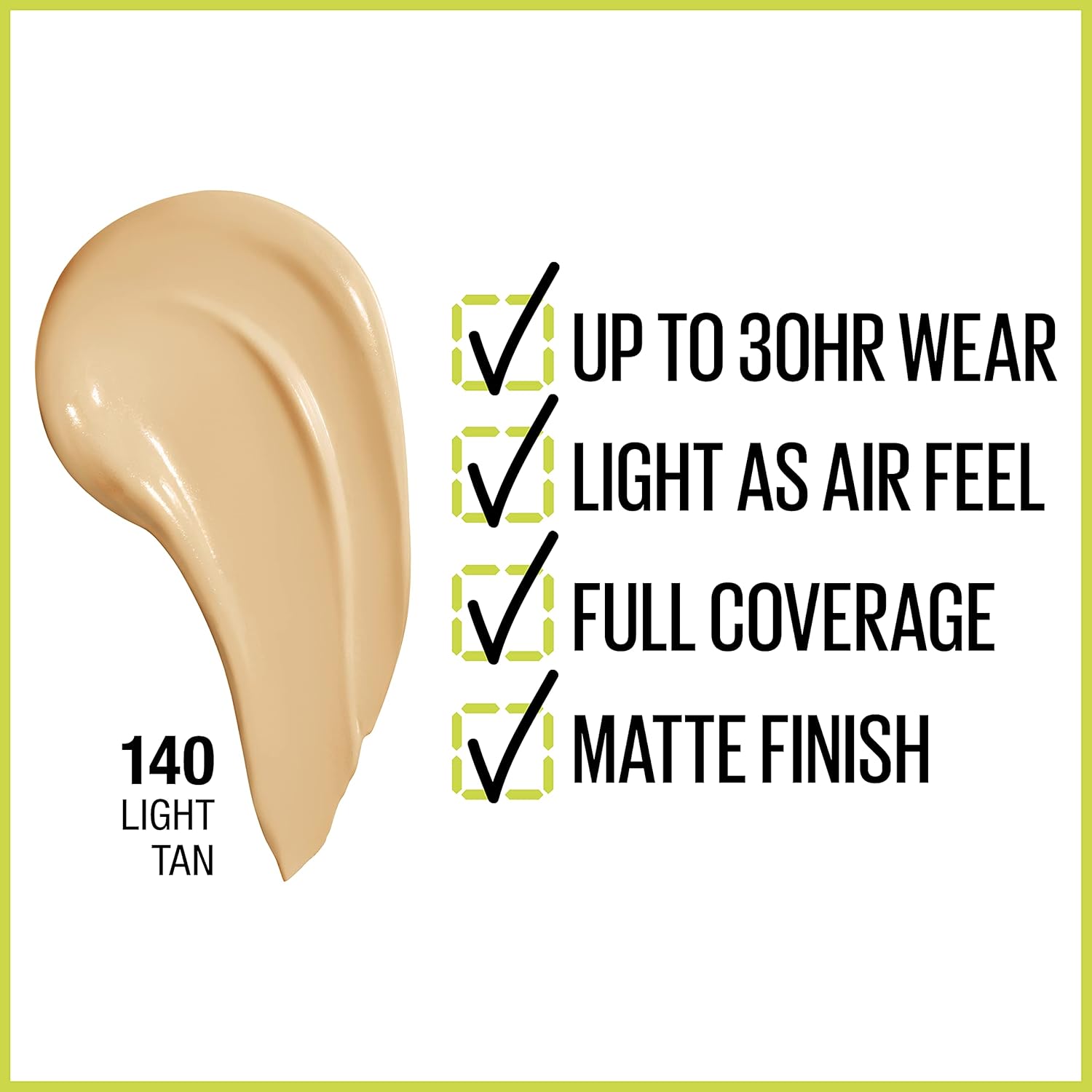 Maybelline Super Stay Full Coverage Foundation – 30HR Matte, 1 fl oz