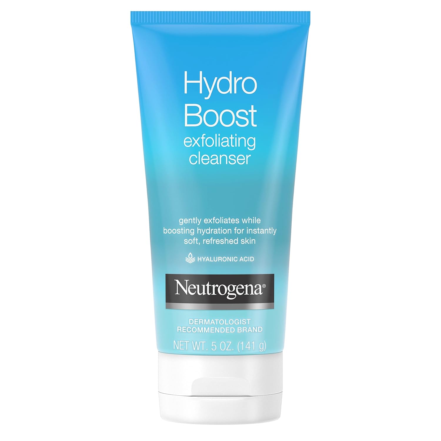 Neutrogena Hydro Boost Daily Cleanser: Gentle exfoliating wash with Hyaluronic Acid.