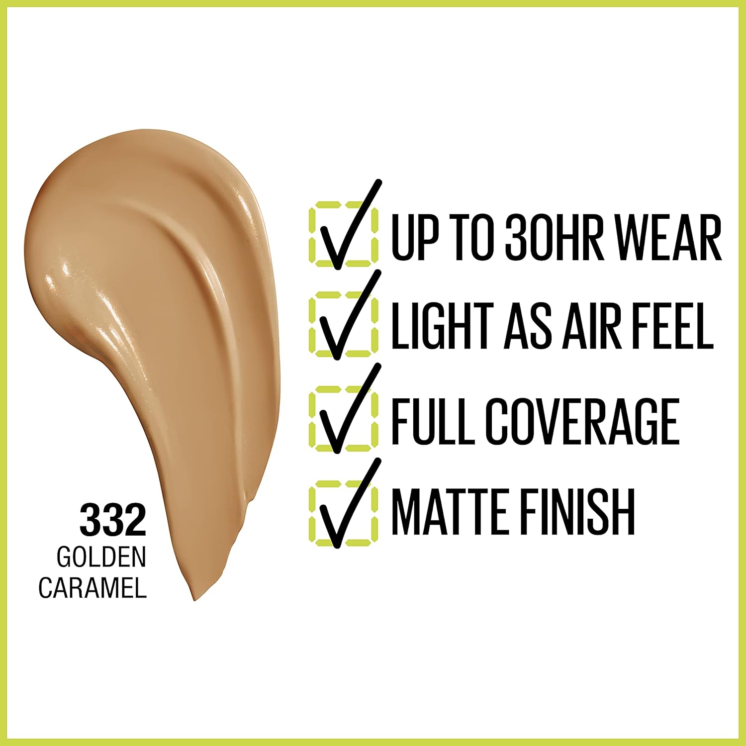 Maybelline Super Stay Full Coverage Foundation – 30HR Matte, 1 fl oz