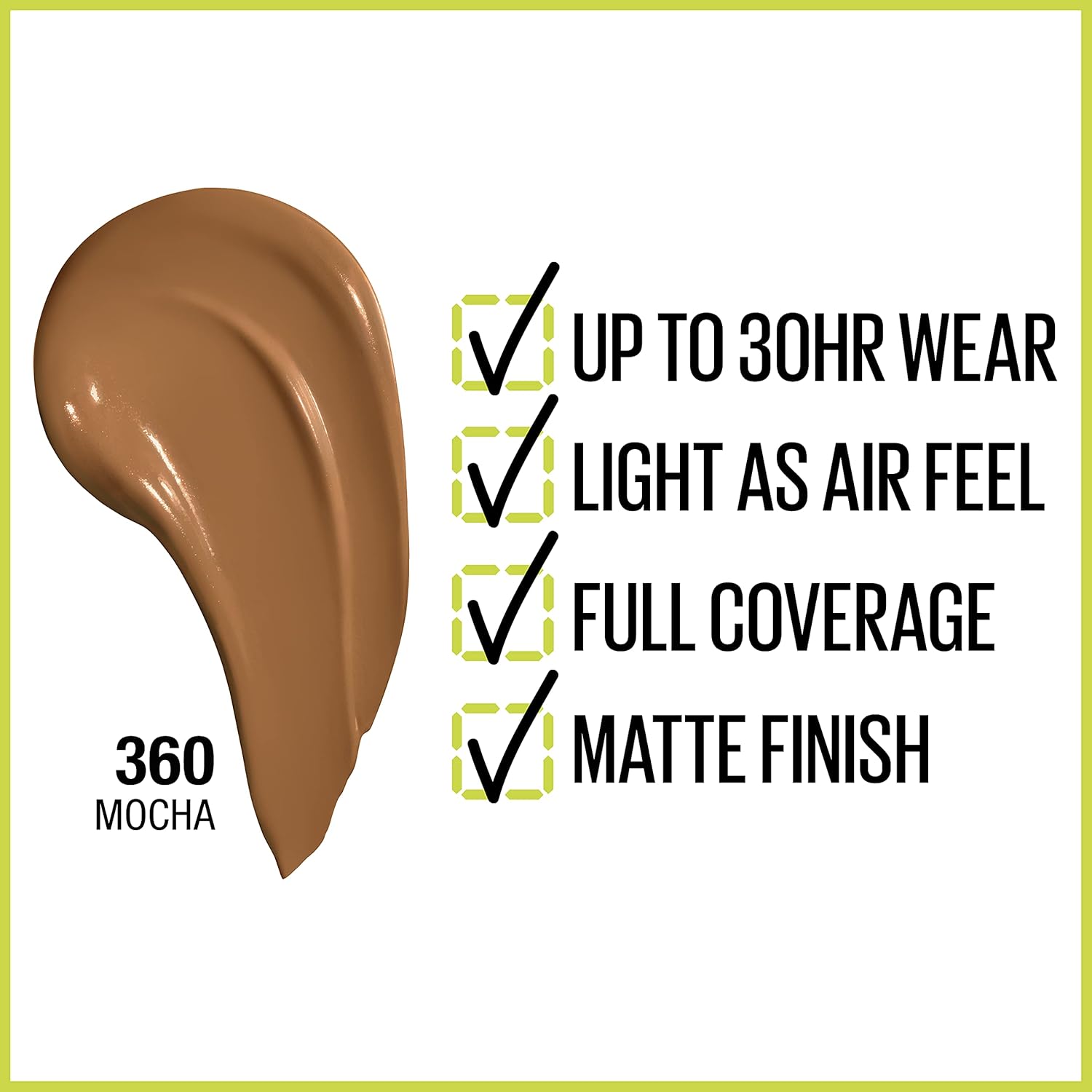Maybelline Super Stay Full Coverage Foundation – 30HR Matte, 1 fl oz