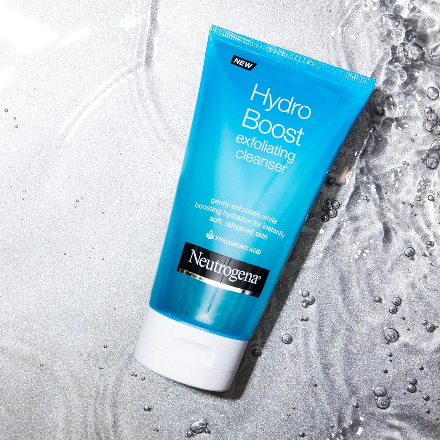 Neutrogena Hydro Boost Daily Cleanser: Gentle exfoliating wash with Hyaluronic Acid.