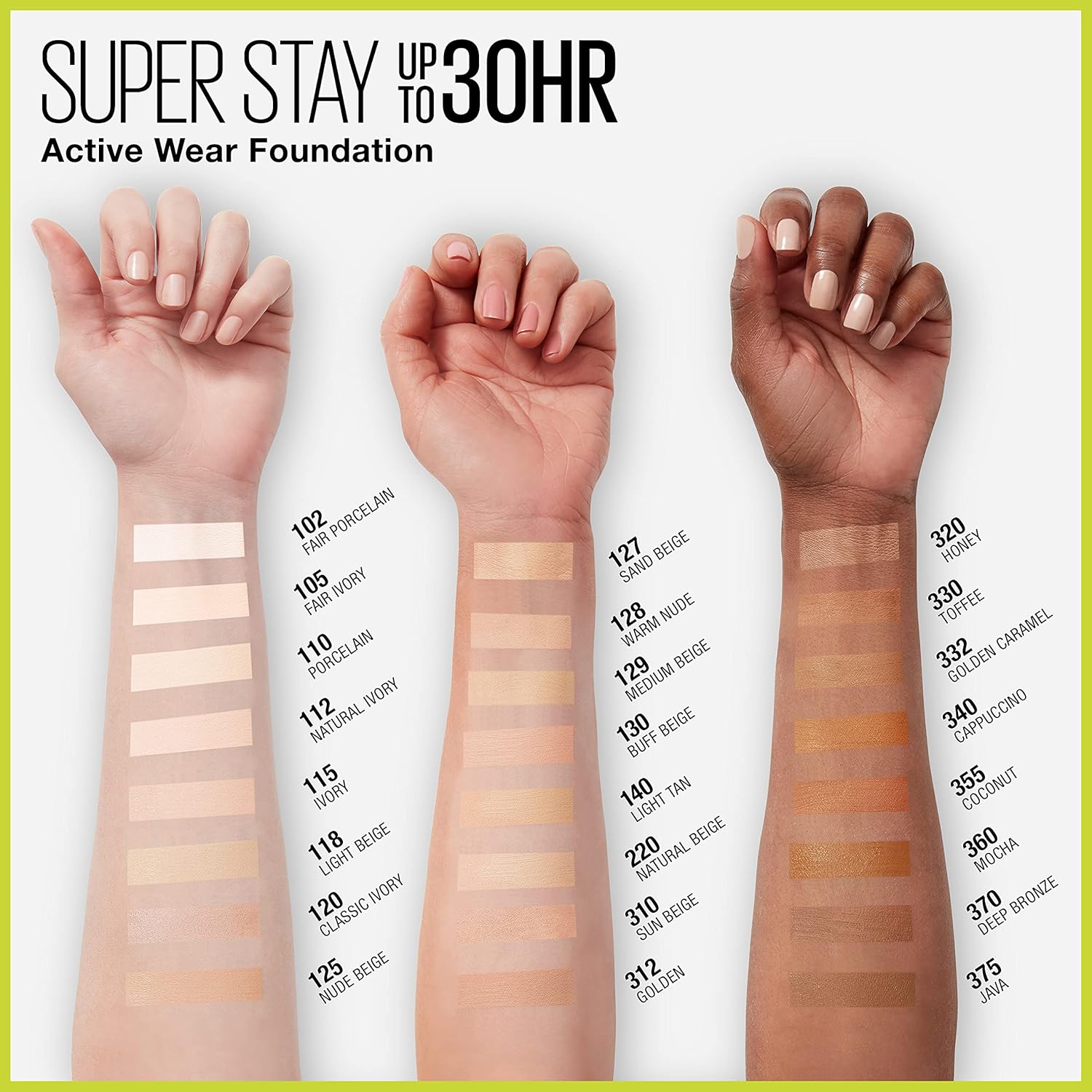 Maybelline Super Stay Full Coverage Foundation – 30HR Matte, 1 fl oz