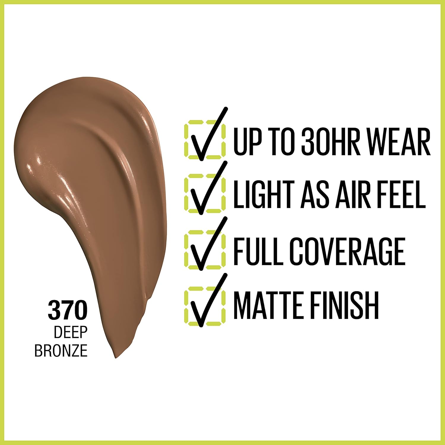 Maybelline Super Stay Full Coverage Foundation – 30HR Matte, 1 fl oz