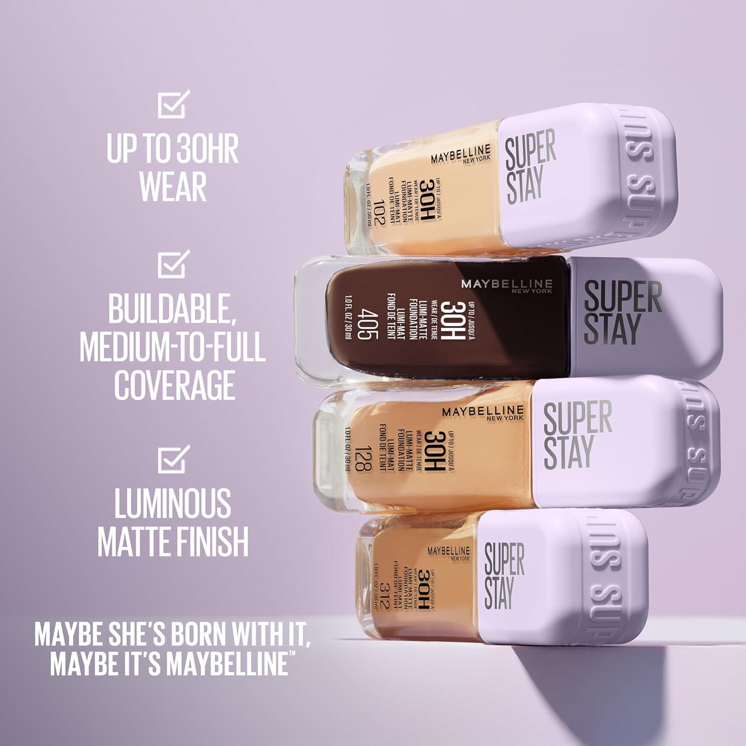 Maybelline Super Stay Lumi-Matte Foundation, 1 fl oz