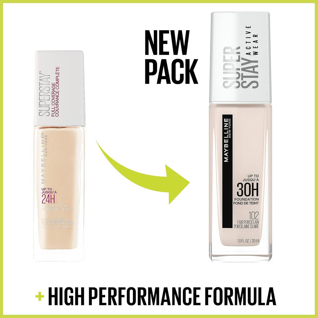Maybelline Super Stay Full Coverage Foundation – 30HR Matte, 1 fl oz