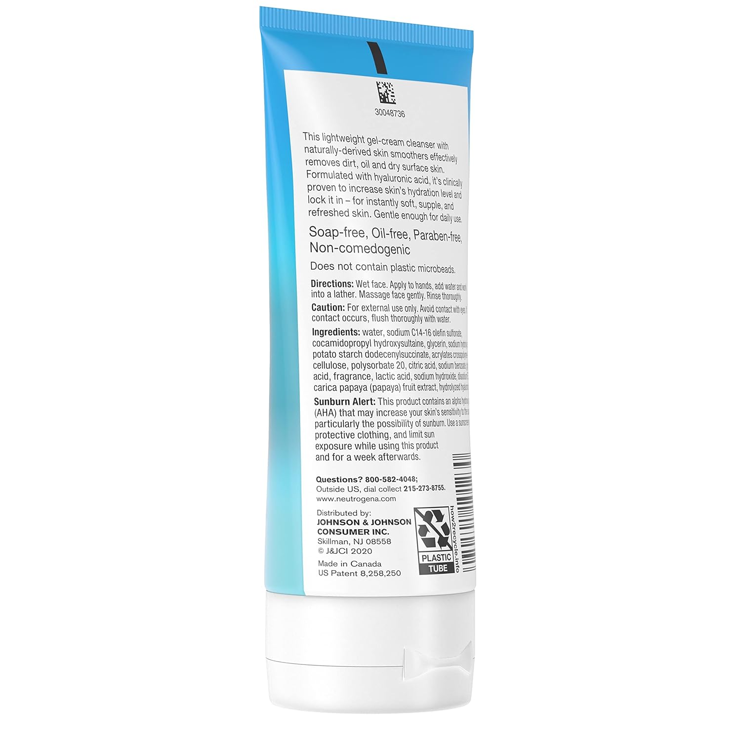 Neutrogena Hydro Boost Daily Cleanser: Gentle exfoliating wash with Hyaluronic Acid.