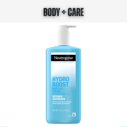 Neutrogena Hydro Boost body gel pump bottle on a white background